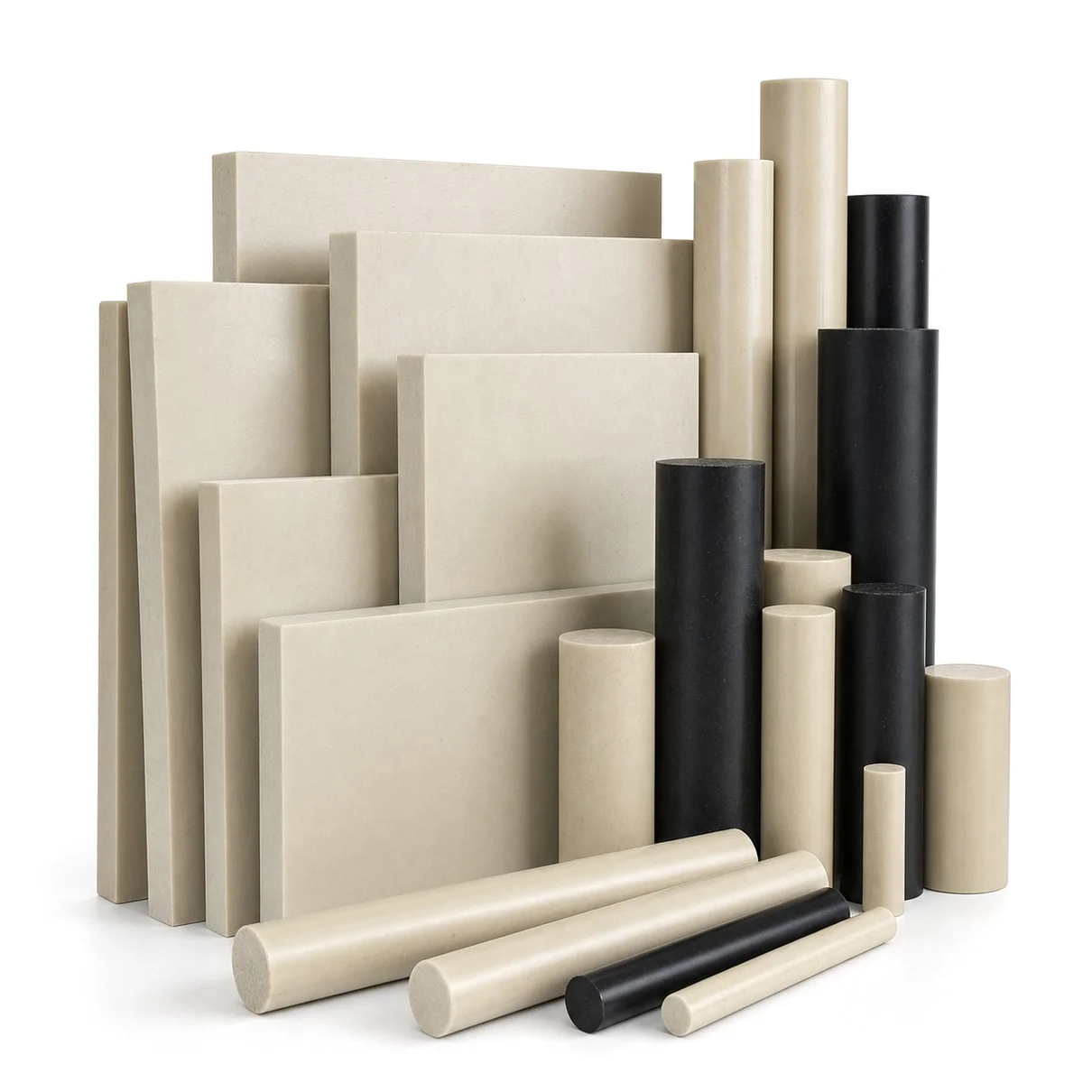 PEEK Rod engineering plastic stock image 2