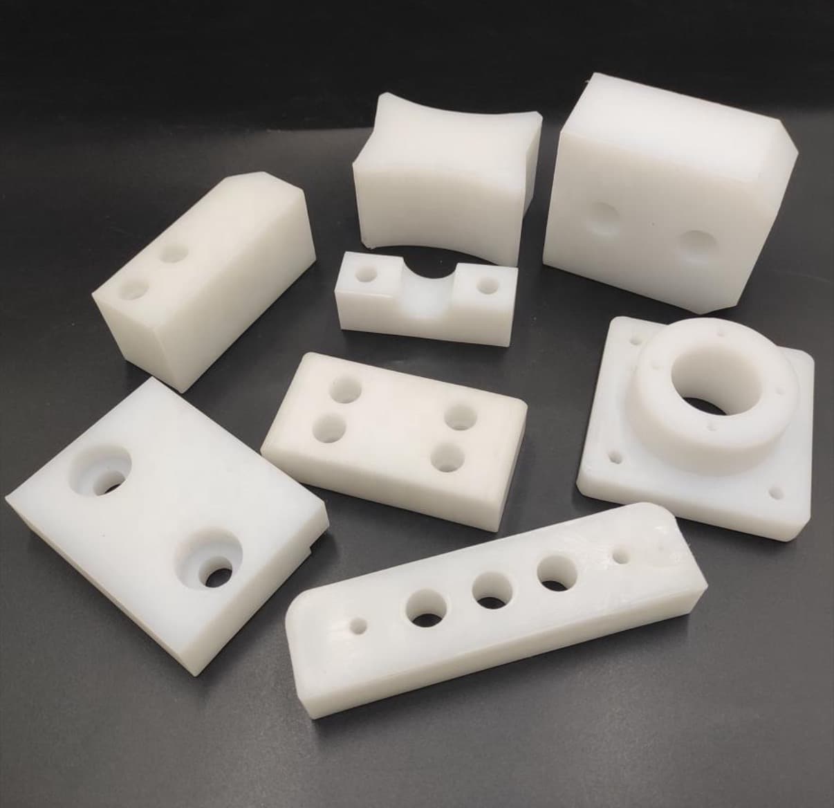 Custom UHMWPE wear blocks and guide components for industrial equipment