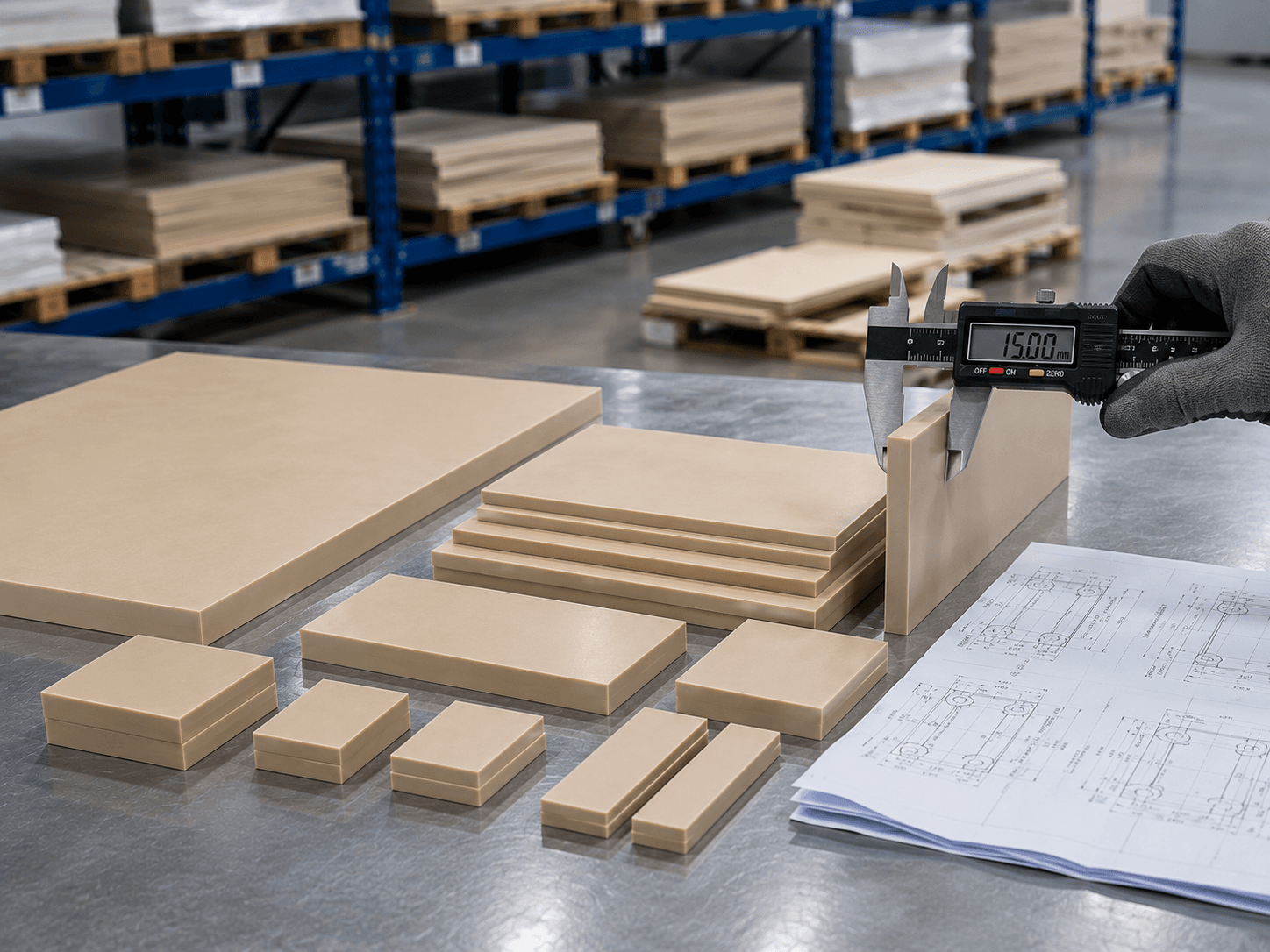 PEEK Sheet engineering plastic stock image 3