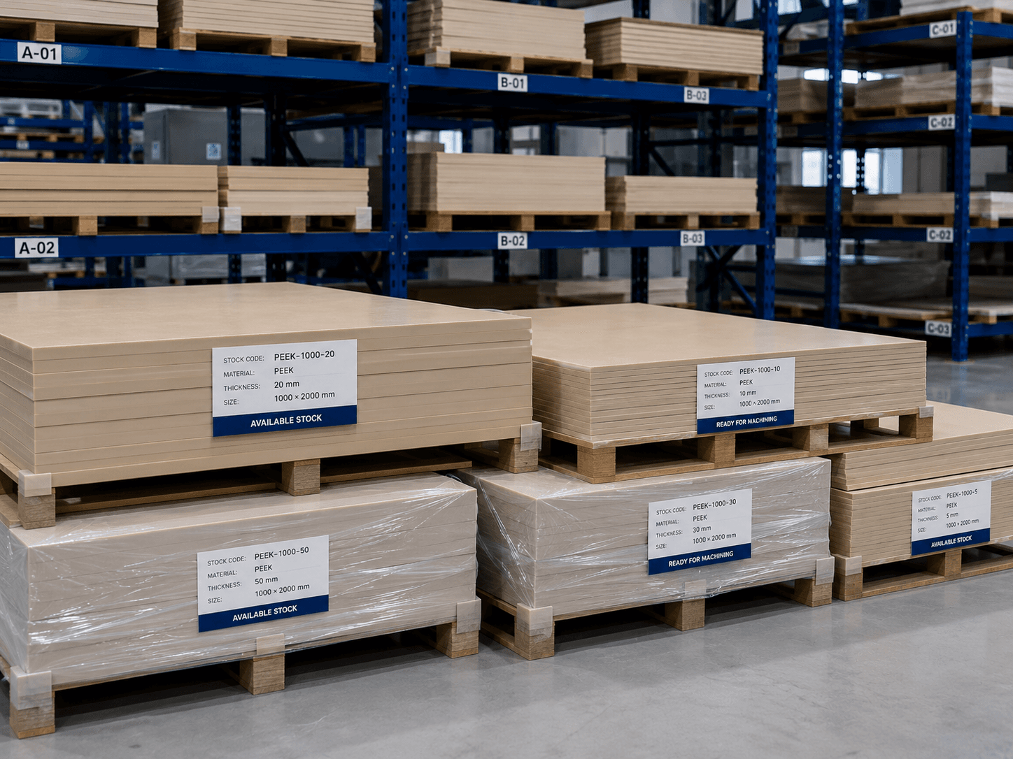 PEEK Sheet engineering plastic stock image 6