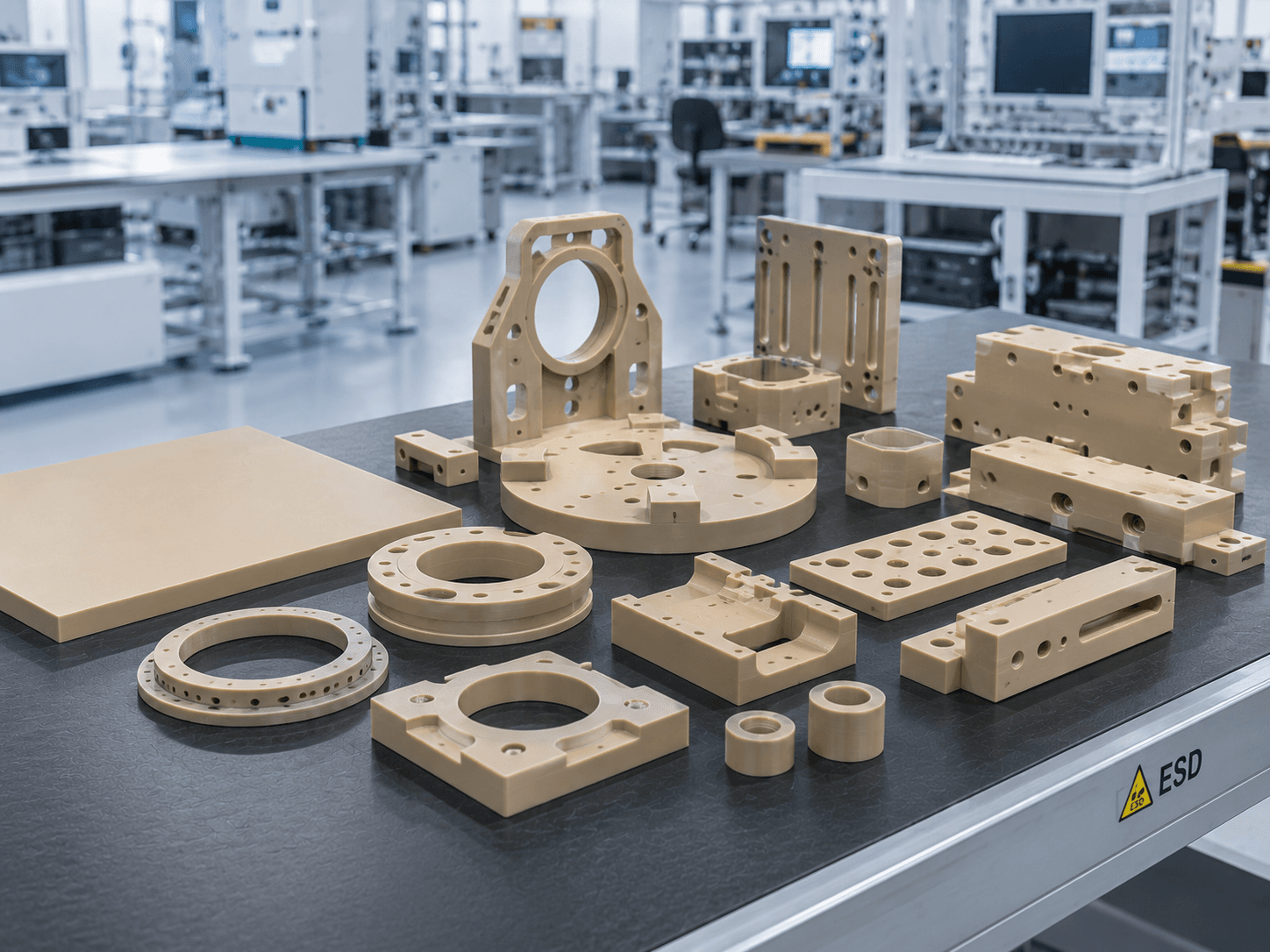 PEEK Sheet engineering plastic stock image 5