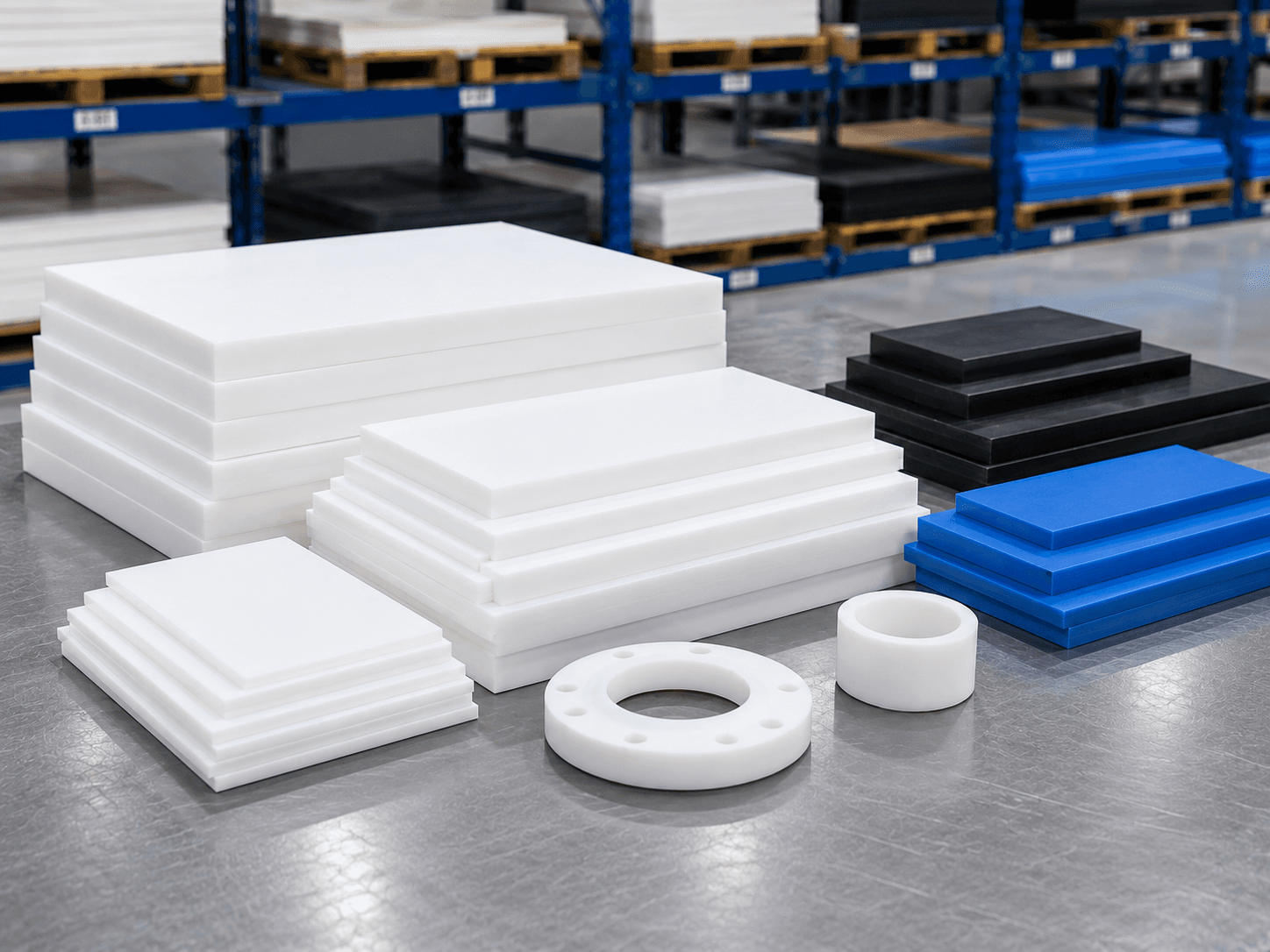 PTFE / Polytetrafluoroethylene industrial material supplied for machining and fabrication